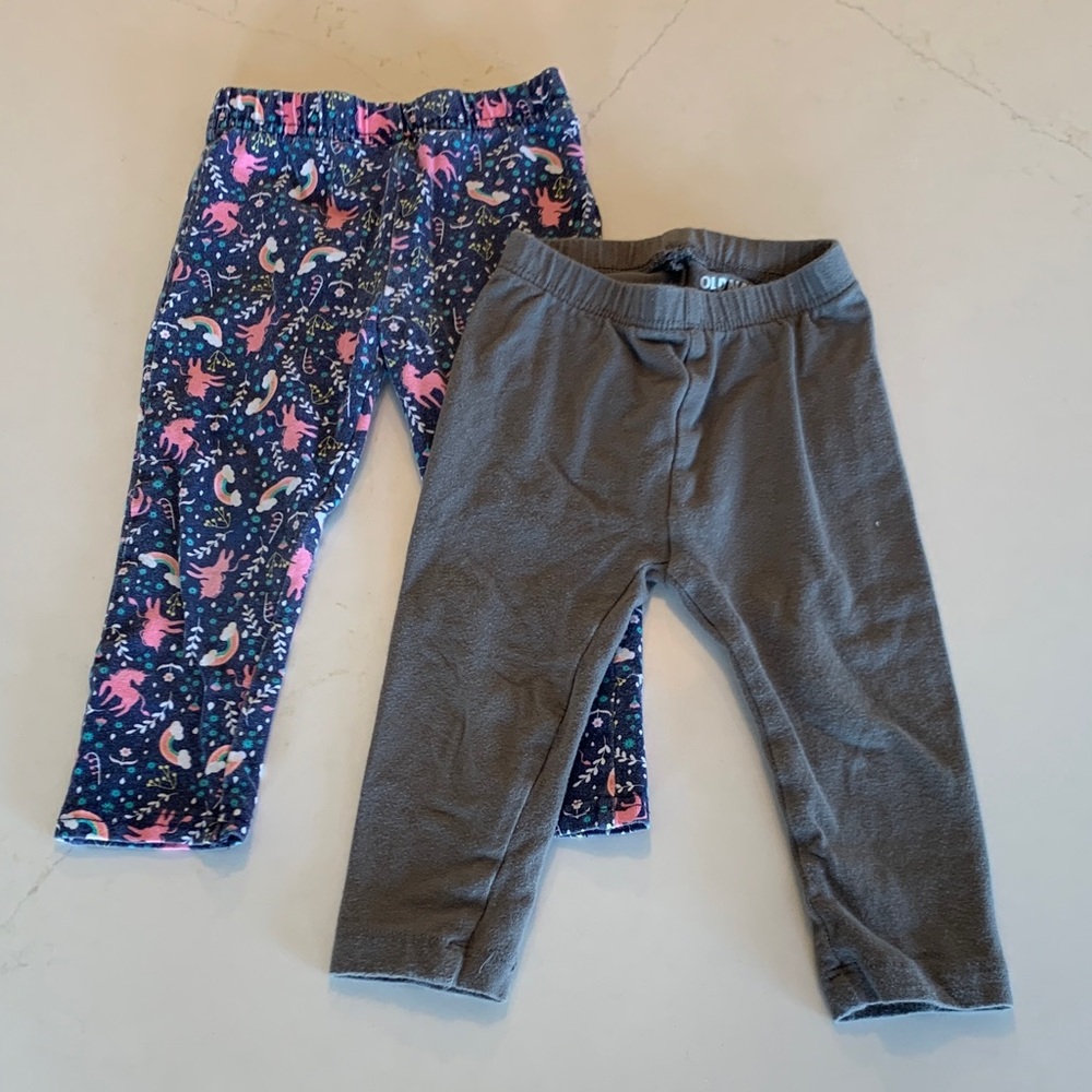 LEGGINGS | Kids Unicorn and Gray Leggings Set